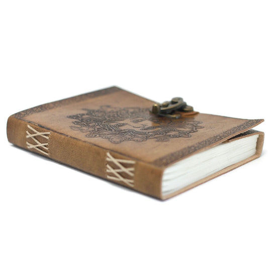 Leather Greenman Notebook (6x8") - Luna Panther alternate view