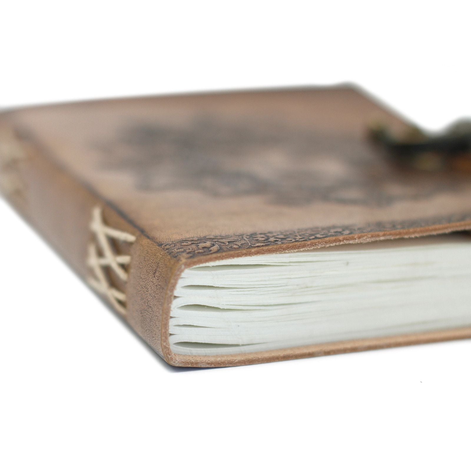Leather Greenman Notebook (6x8") - Luna Panther