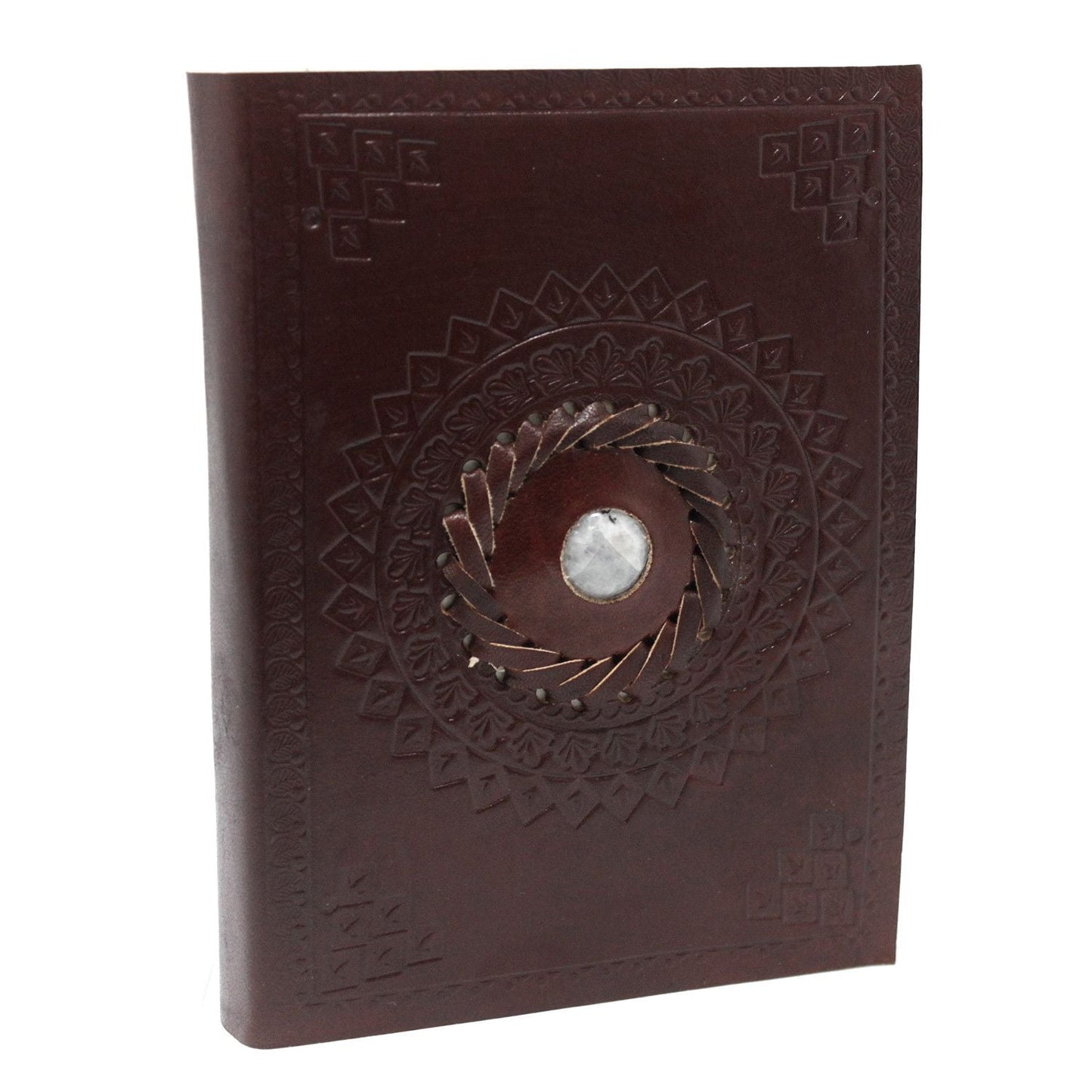 Leather Moonstone Notebook (7x5") - Luna Panther