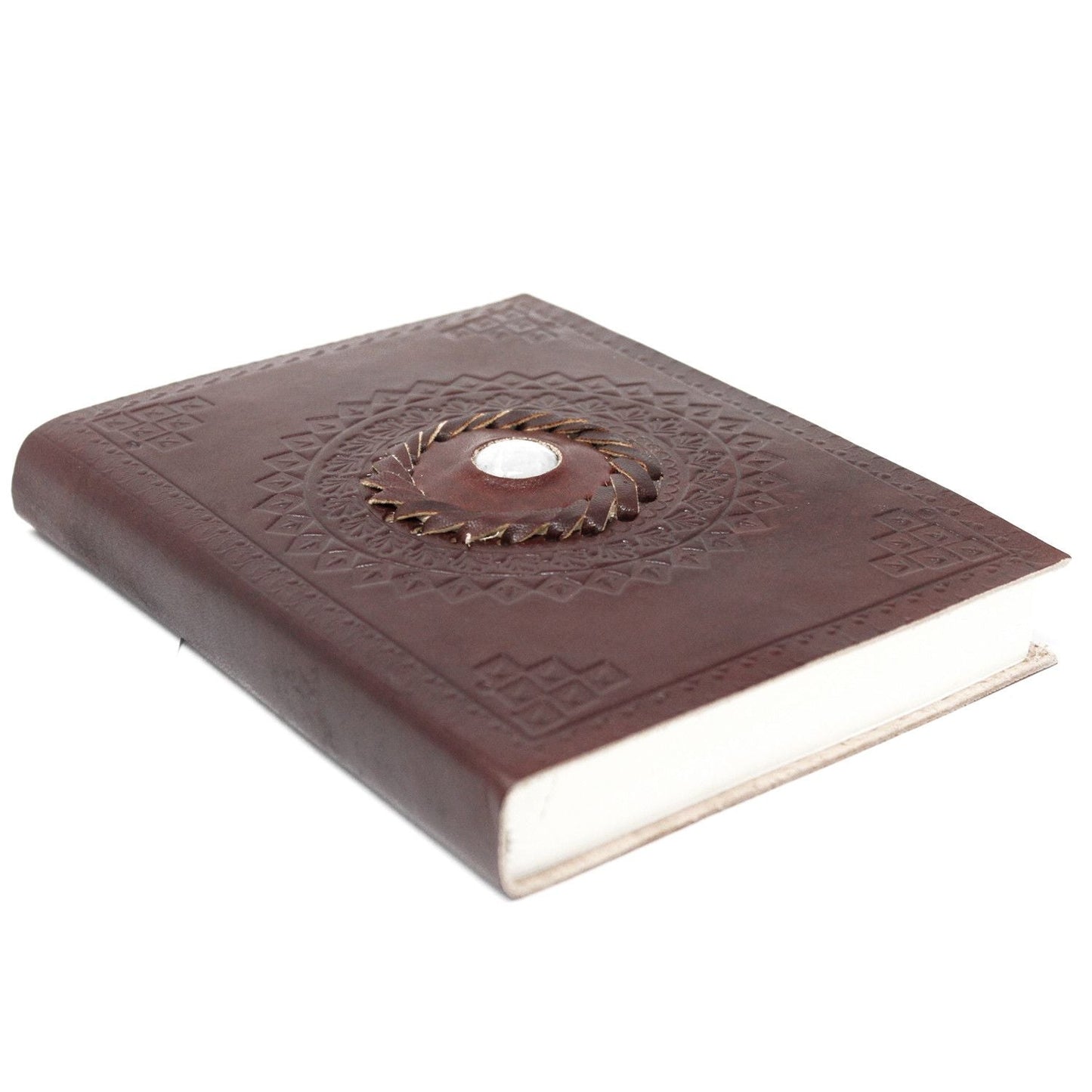 Leather Moonstone Notebook (7x5") - Luna Panther