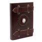 Leather Moonstone with Belts Notebook (6x4") - Luna Panther