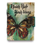 Leather "Never Hide Your Wings" Deckle - edge Notebook (7x5") - Luna Panther