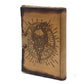 Leather Pentagon & Skull with Burns Detail Notebook (7x5") - Luna Panther