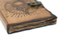 Leather Pentagon & Skull with Burns Detail Notebook (7x5") - Luna Panther