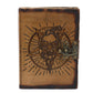 Leather Pentagon & Skull with Burns Detail Notebook (7x5") - Luna Panther