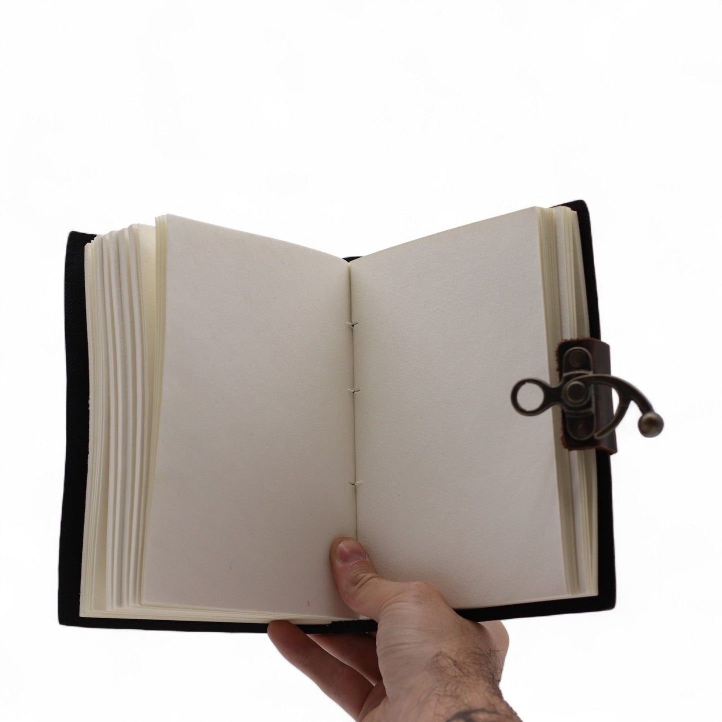 Leather Printed Notebook - Stop Doom Scrolling - 17.8x12.7 cm - Luna Panther