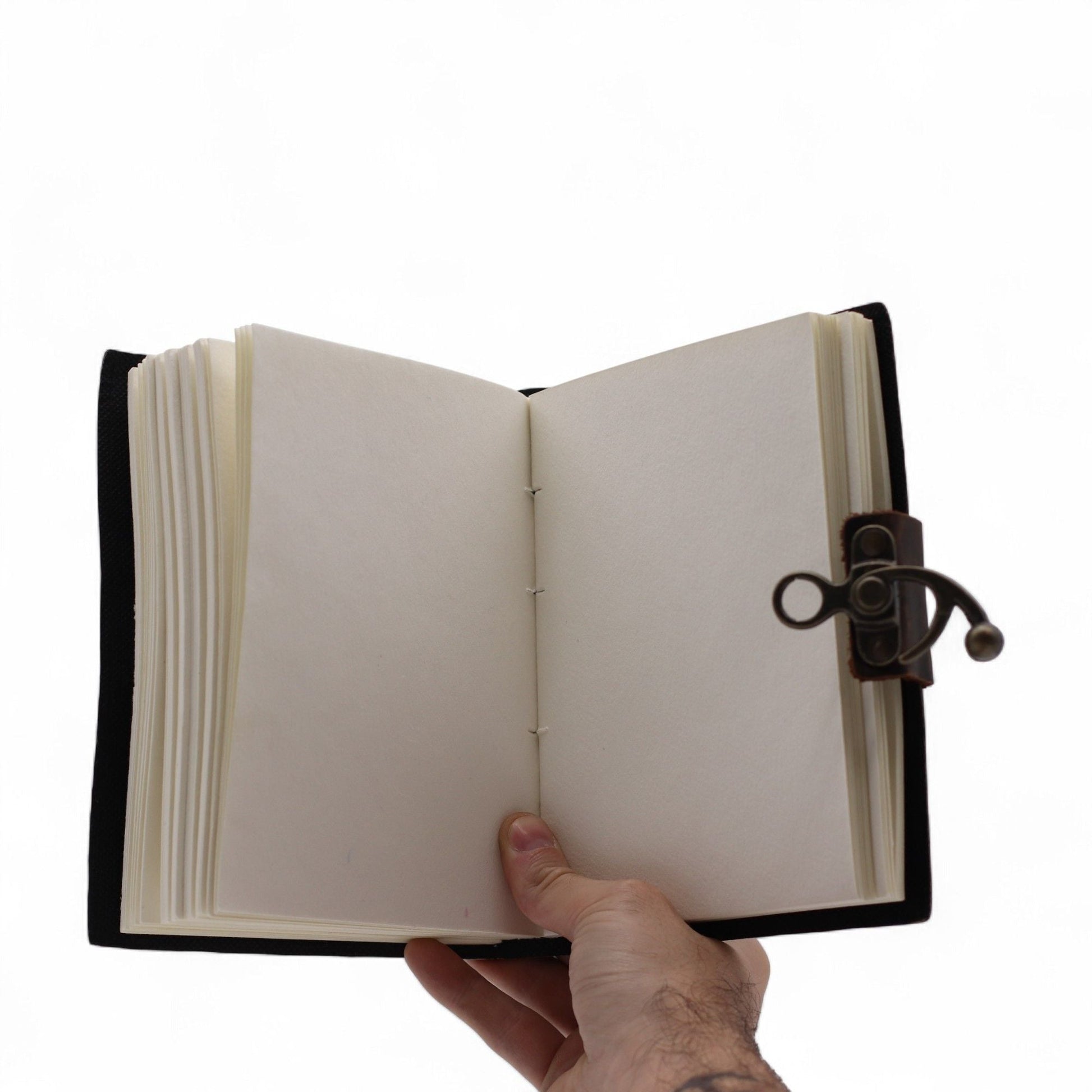 Leather Printed Notebook - Stop Doom Scrolling - 17.8x12.7 cm - Luna Panther