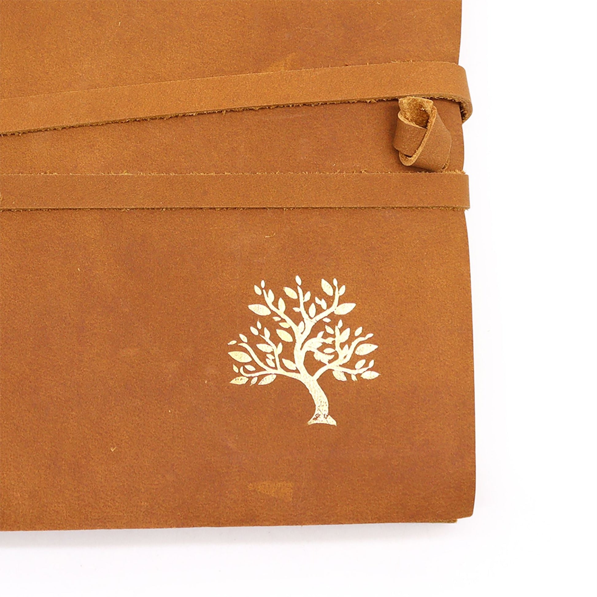 Leather Sketchbook Golden Tree - 144 pages - 18x23cm - Luna Panther