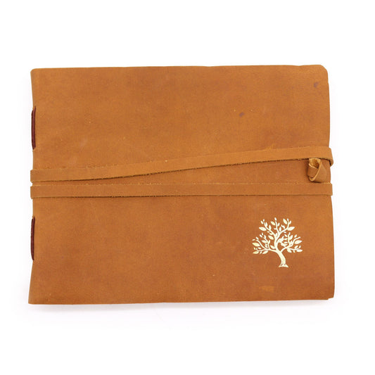 Leather Sketchbook Golden Tree - 144 pages - 18x23cm - Luna Panther