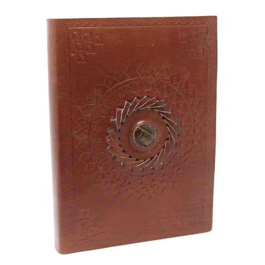 Leather Tigereye Notebook (7x5") - Luna Panther alternate view