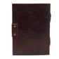 Leather World Map & Stitching Notebook (7x5") - Luna Panther
