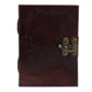 Leather World Map & Stitching Notebook (7x5") - Luna Panther