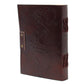 Leather World Map & Stitching Notebook (7x5") - Luna Panther