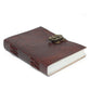 Leather World Map & Stitching Notebook (7x5") - Luna Panther