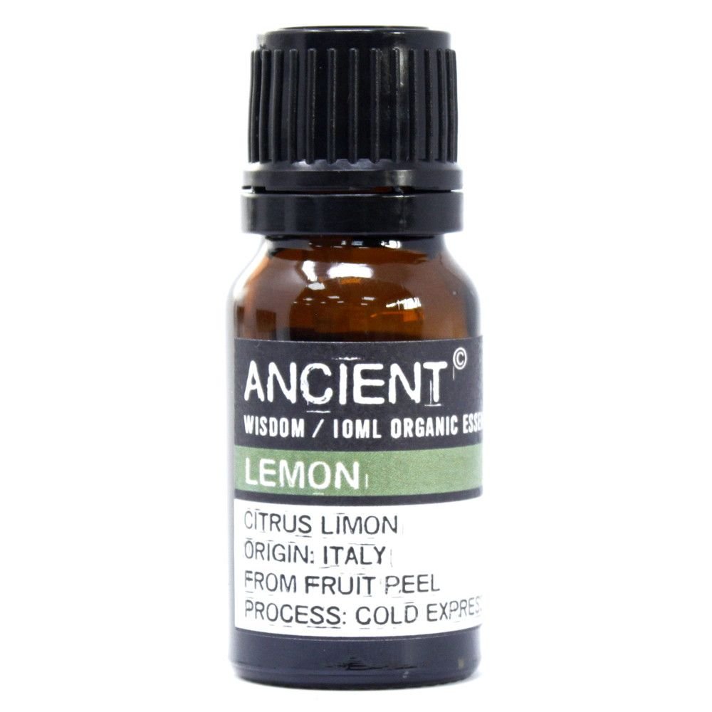 Polished Lemon Organic Essential Oil 10ml featuring natural patterning and unique variations - Luna Panther