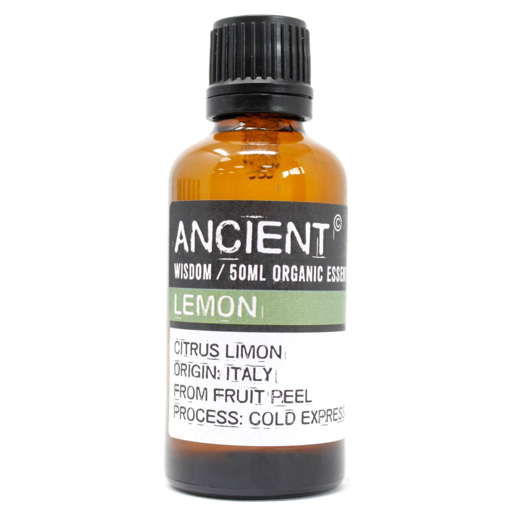 Polished Lemon Organic Essential Oil 50ml featuring natural patterning and unique variations - Luna Panther