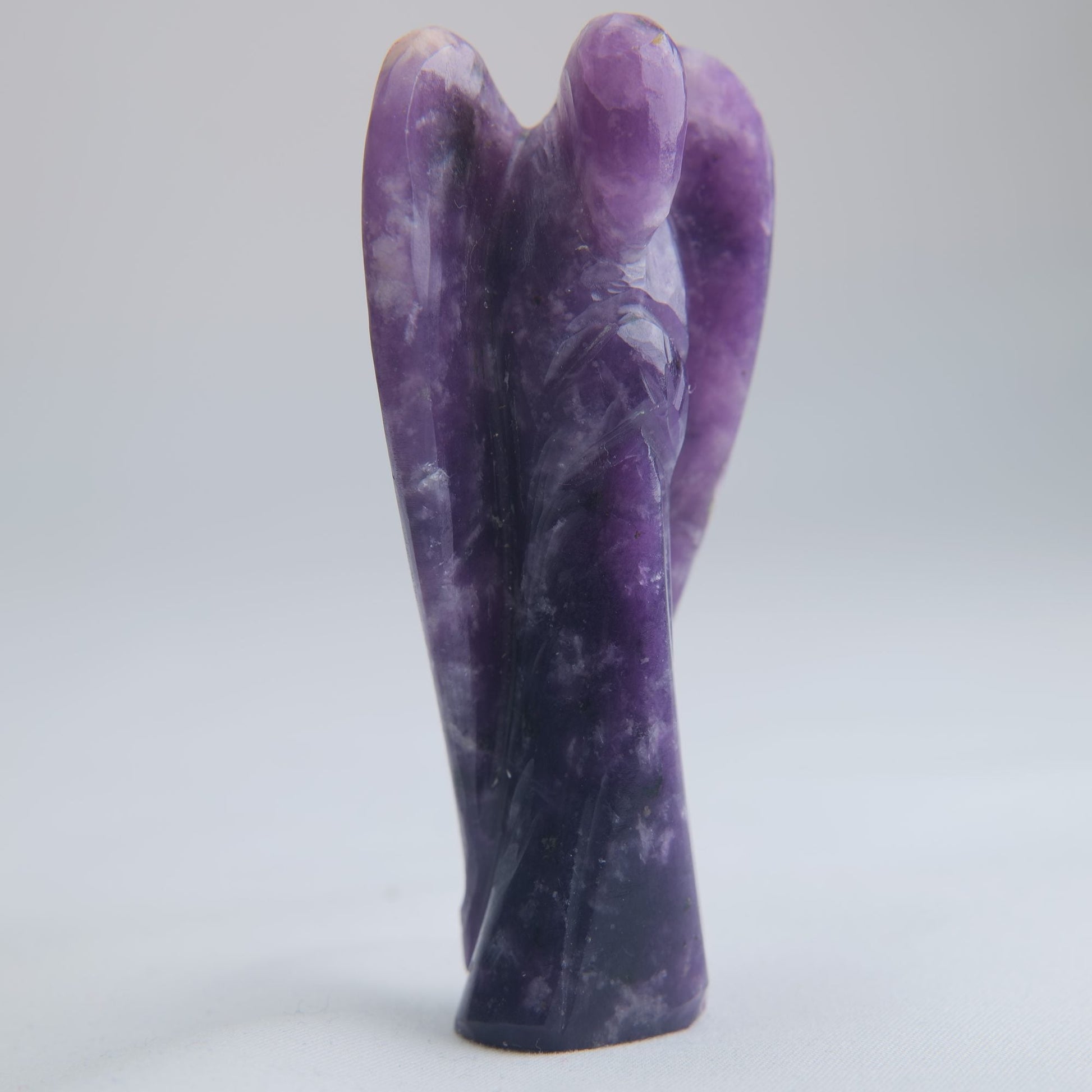 Lepidolite Angel Carving 60g 80mm - Luna Panther