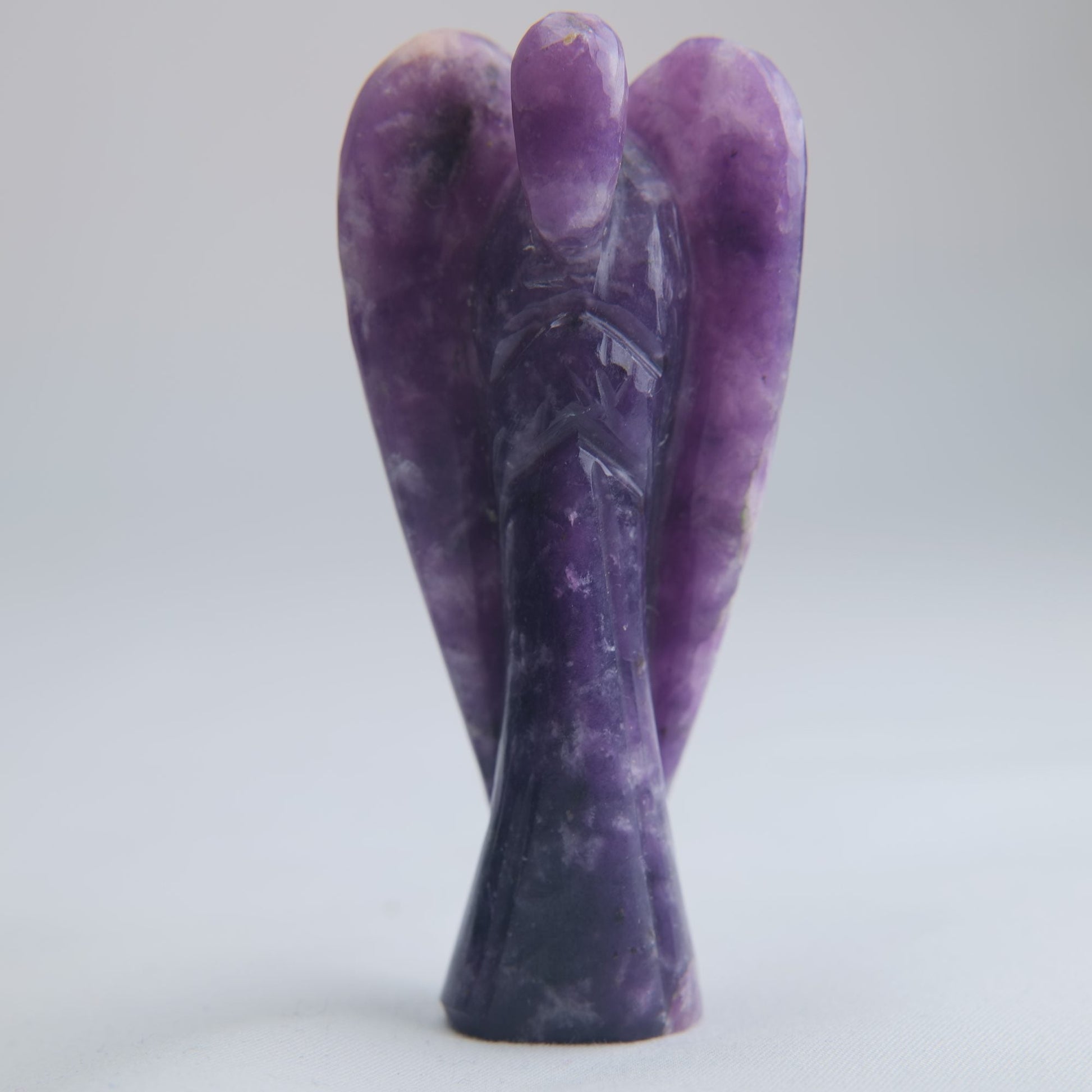 Lepidolite Angel Carving 60g 80mm - Luna Panther