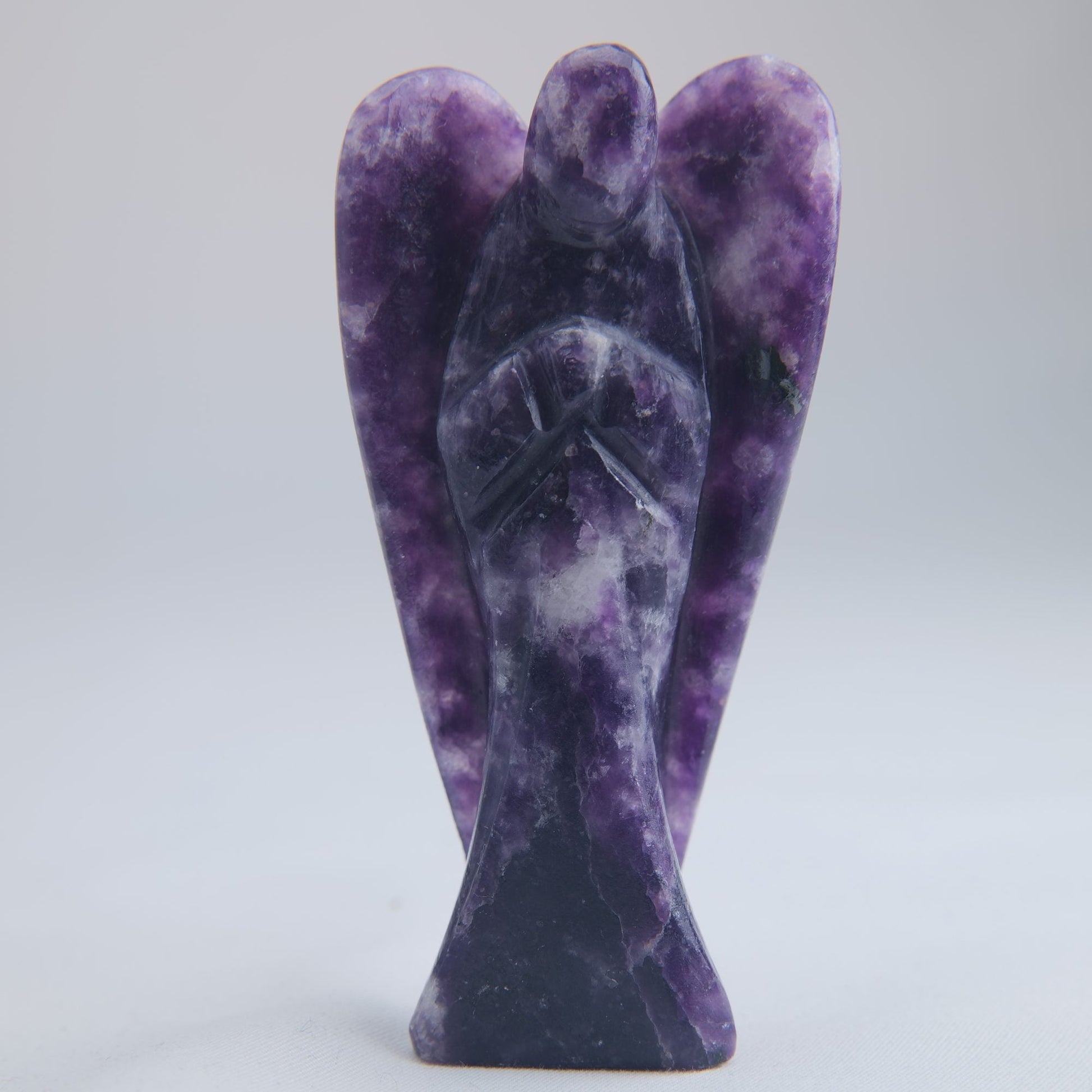 Lepidolite Angel Carving 67g 80mm - Luna Panther