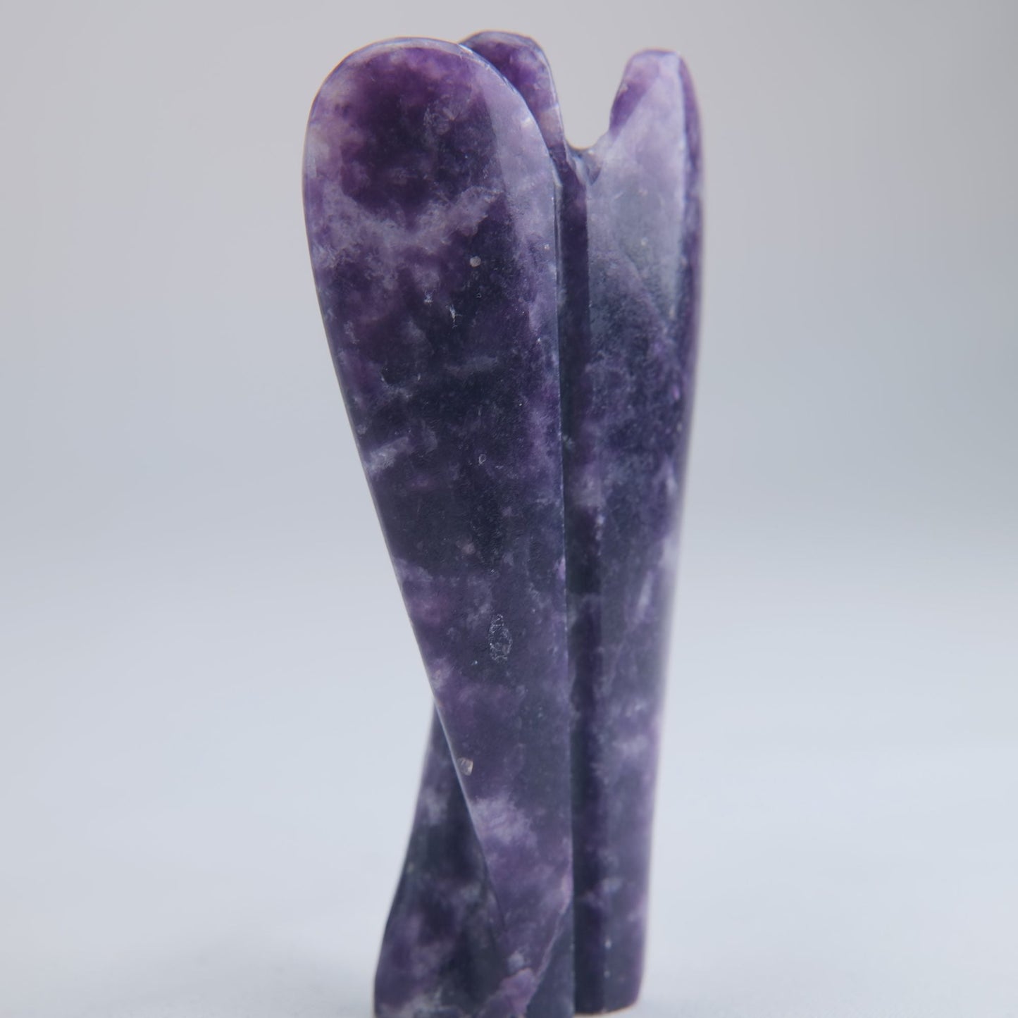 Lepidolite Angel Carving 67g 80mm - Luna Panther