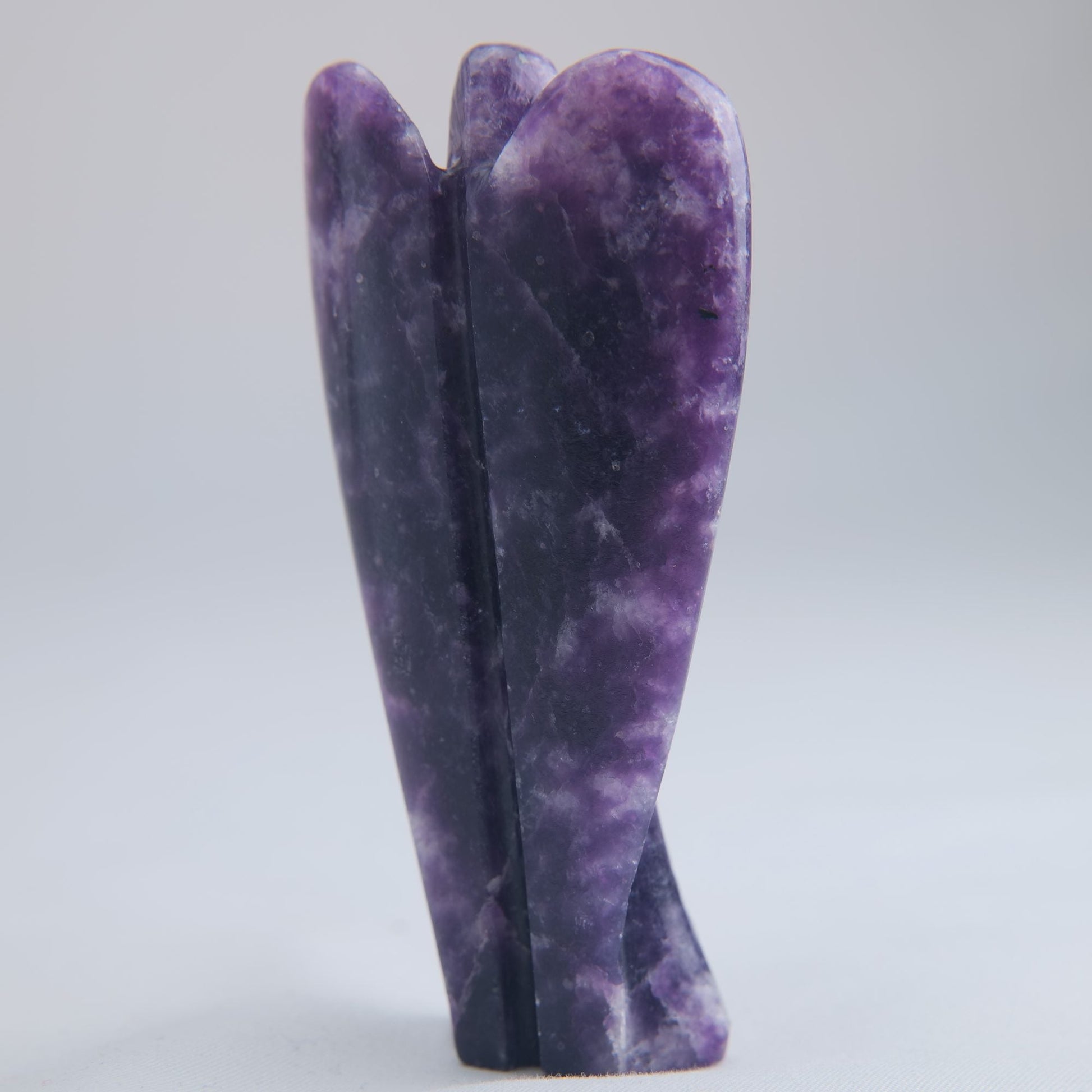 Lepidolite Angel Carving 67g 80mm - Luna Panther