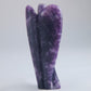 Lepidolite Angel Carving 67g 80mm - Luna Panther