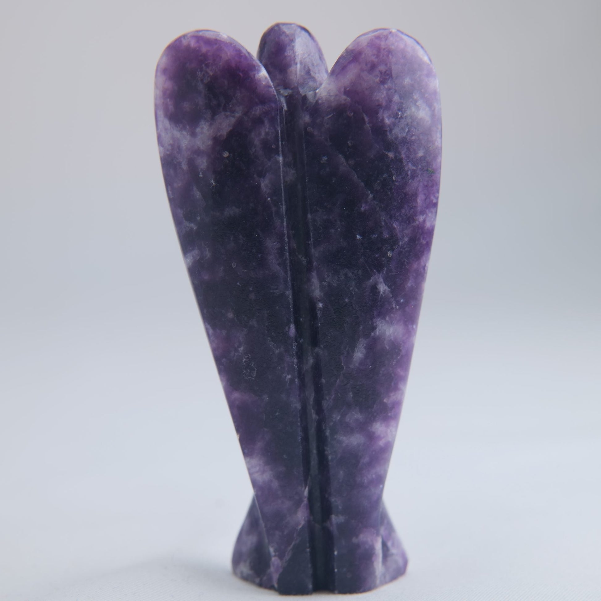 Lepidolite Angel Carving 67g 80mm - Luna Panther