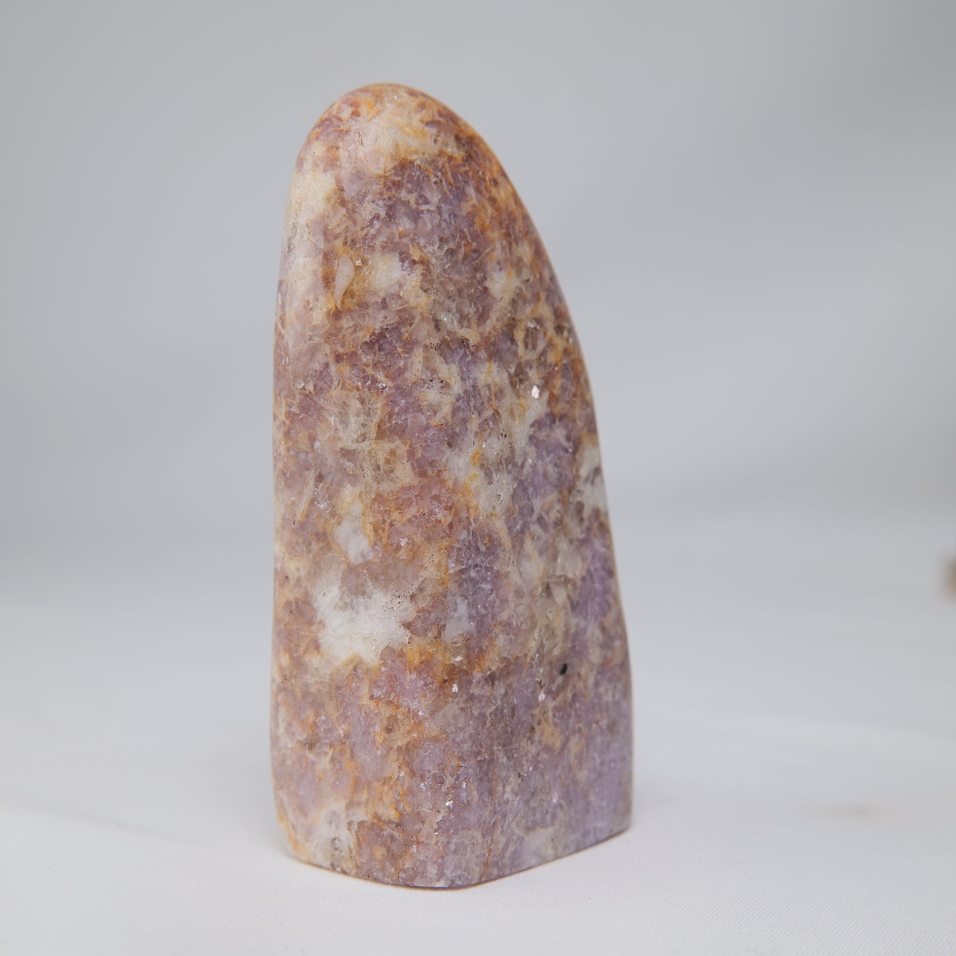 Lepidolite in Quartz Freeform — 266 g (100 mm) - Luna Panther