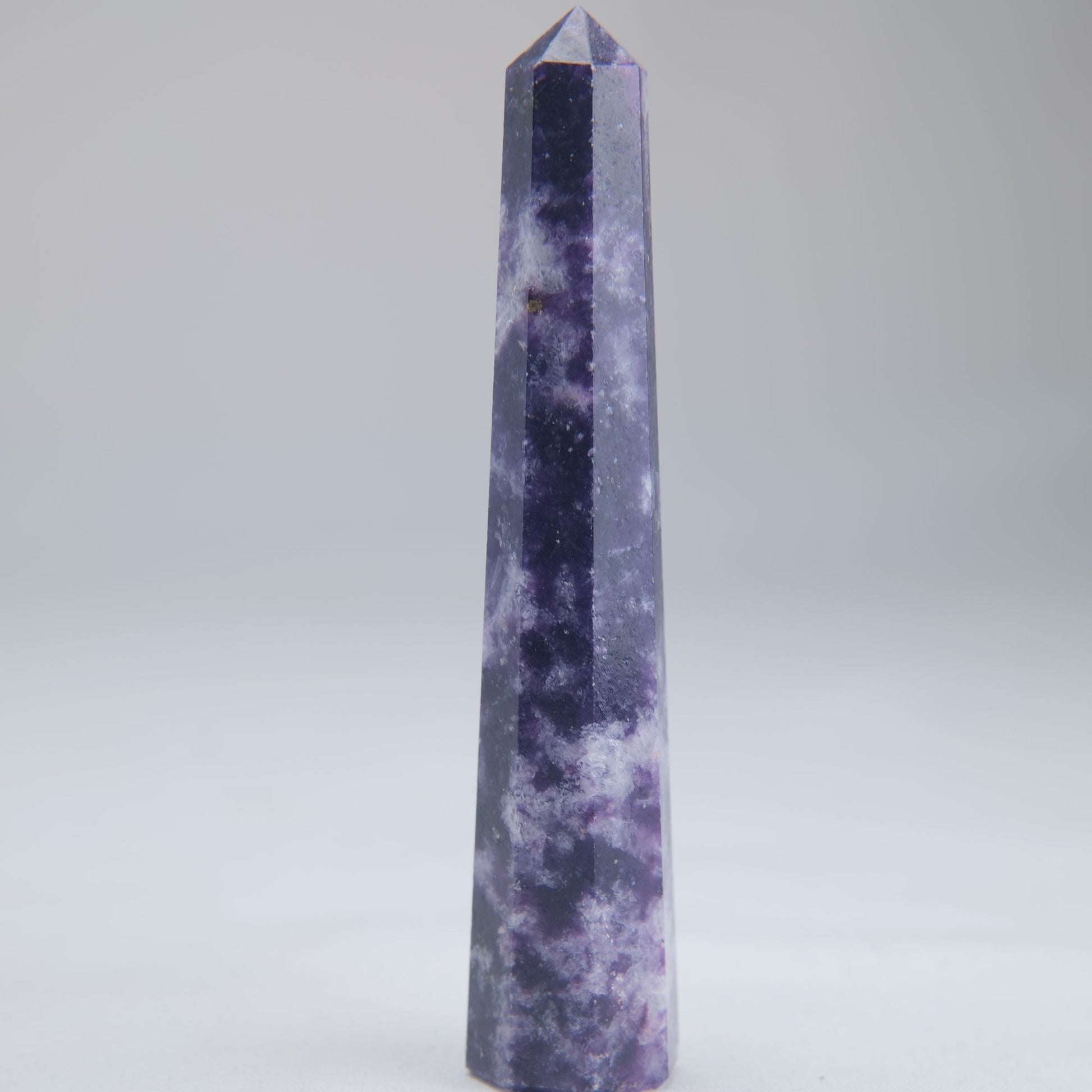 Lepidolite Obelisk 40g 90mm Crystal Tower - Luna Panther