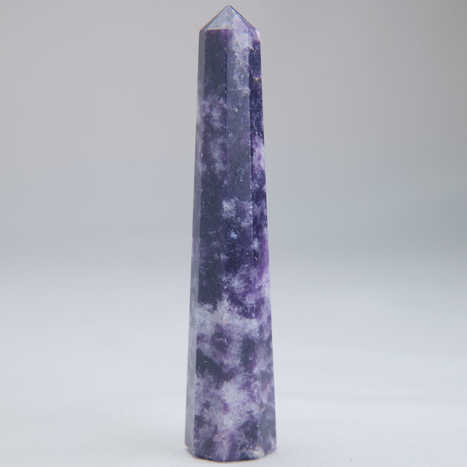 Lepidolite Obelisk 40g 90mm Crystal Tower - Luna Panther