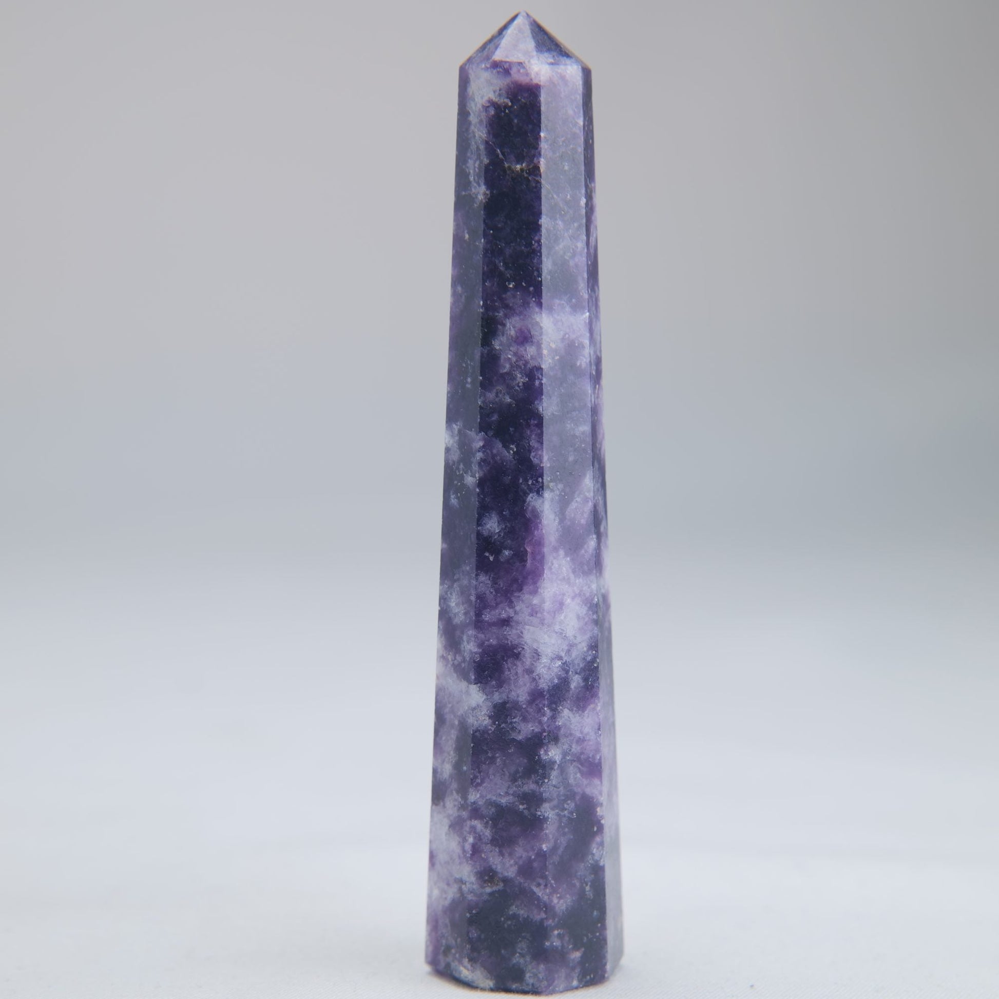 Lepidolite Obelisk 40g 90mm Crystal Tower - Luna Panther