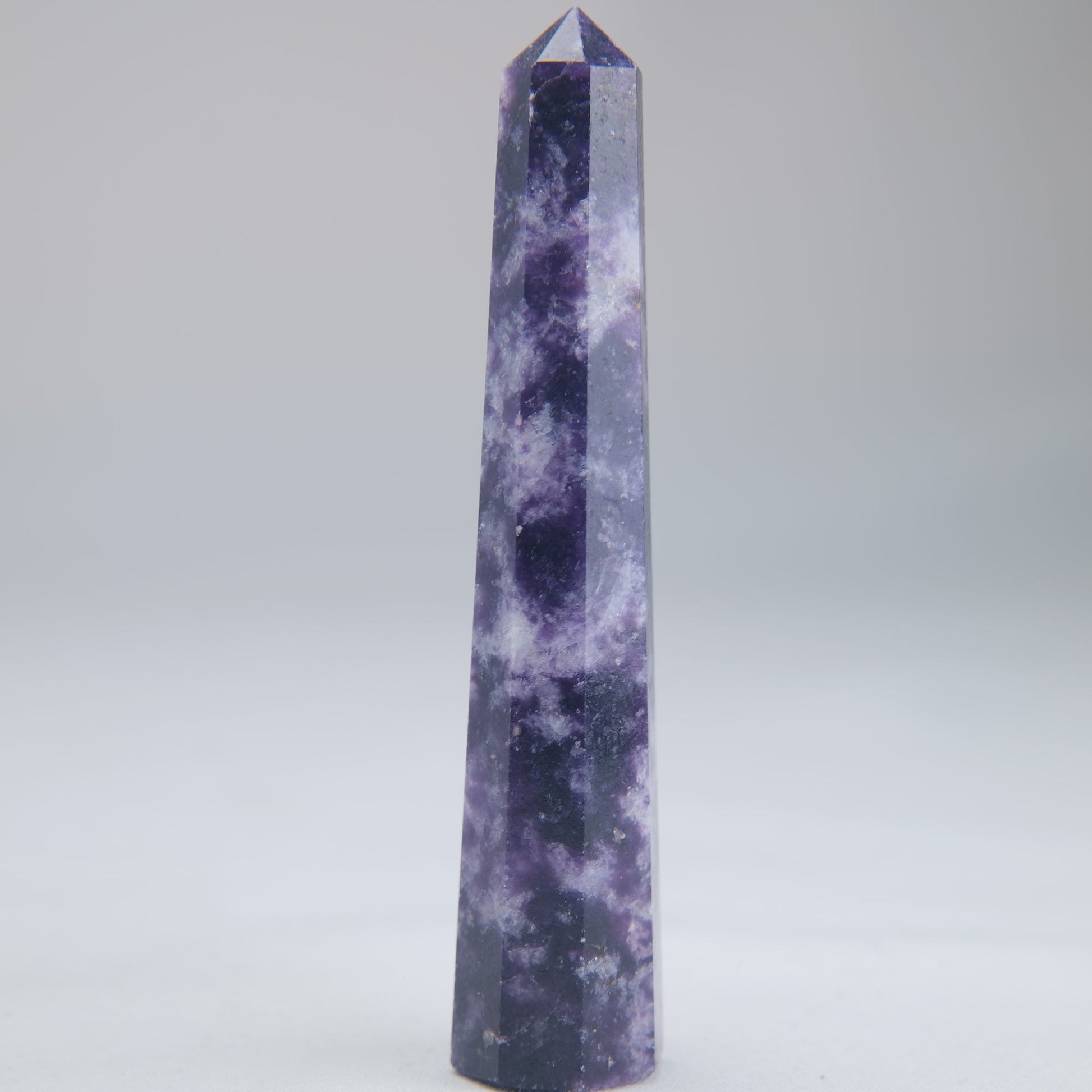 Lepidolite Obelisk 40g 90mm Crystal Tower - Luna Panther