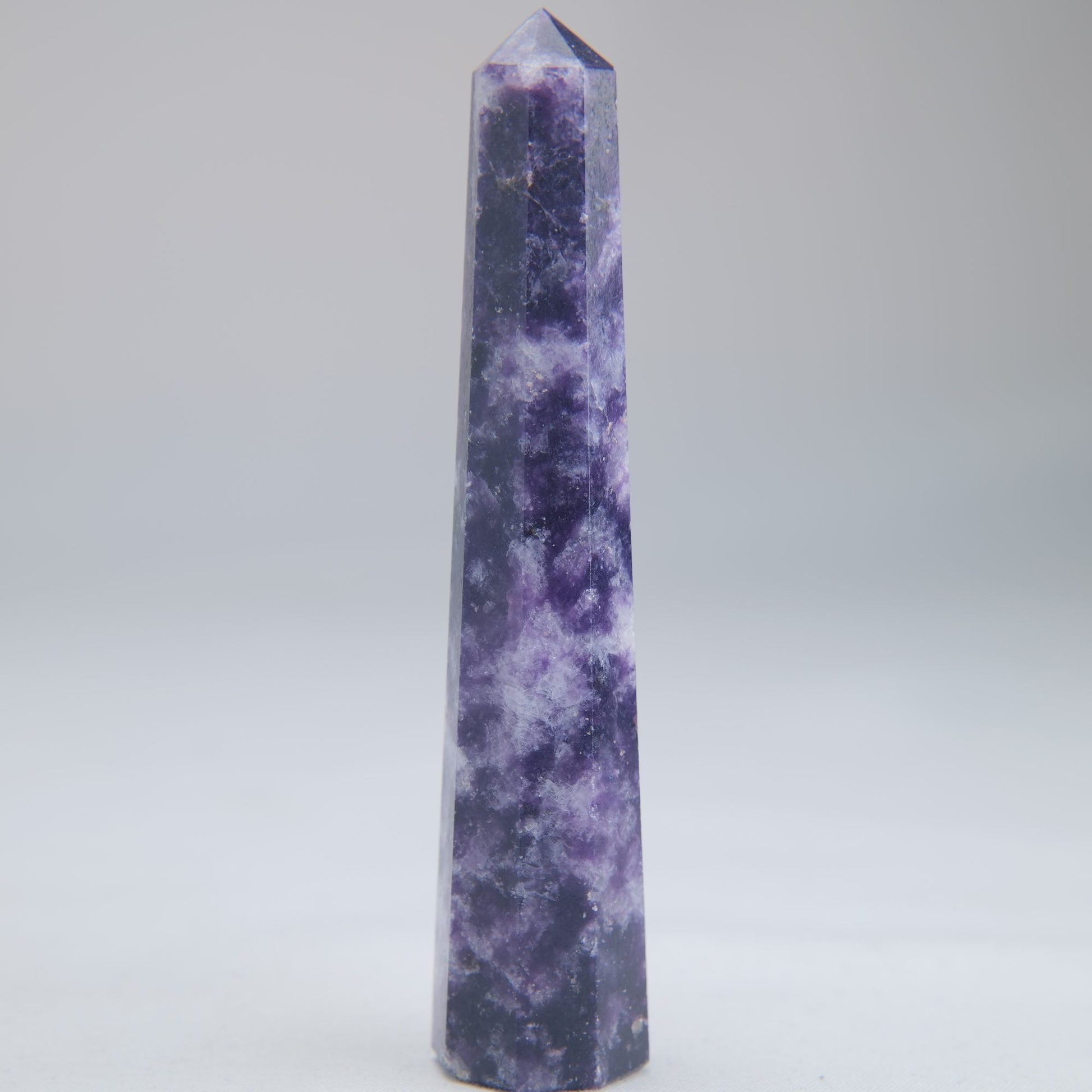 Lepidolite Obelisk 40g 90mm Crystal Tower - Luna Panther