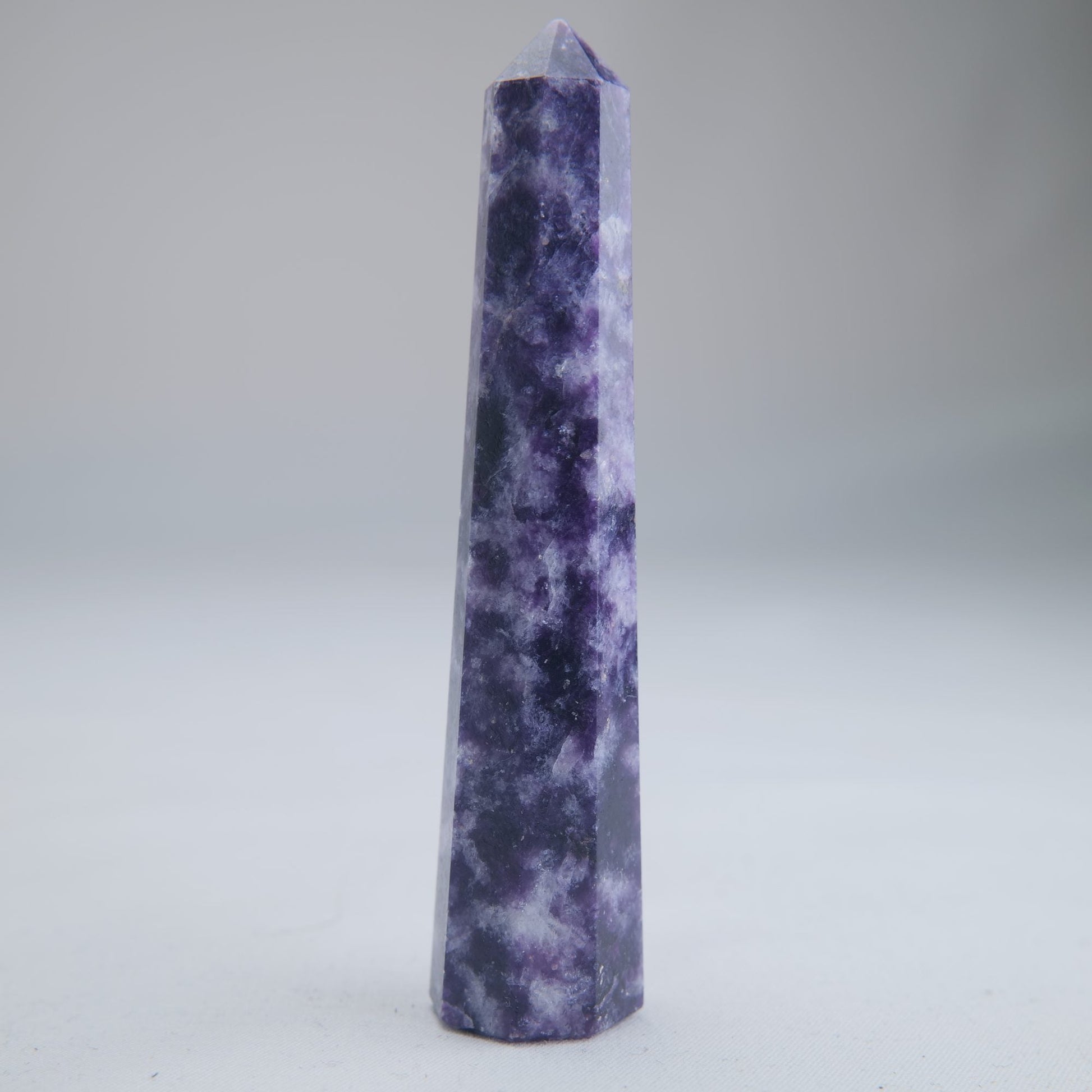 Lepidolite Obelisk 44g Crystal Tower - Luna Panther