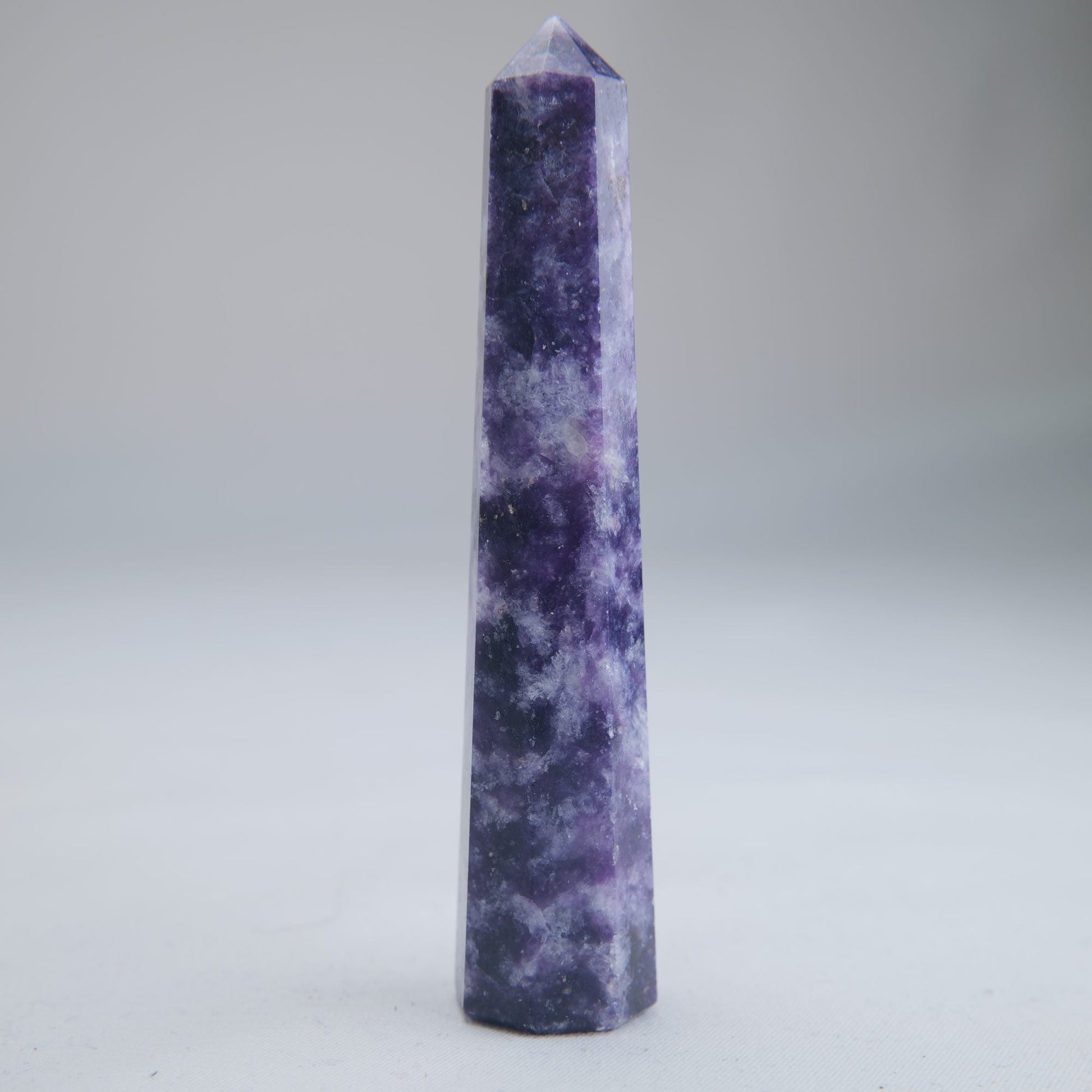 Lepidolite Obelisk 44g Crystal Tower - Luna Panther