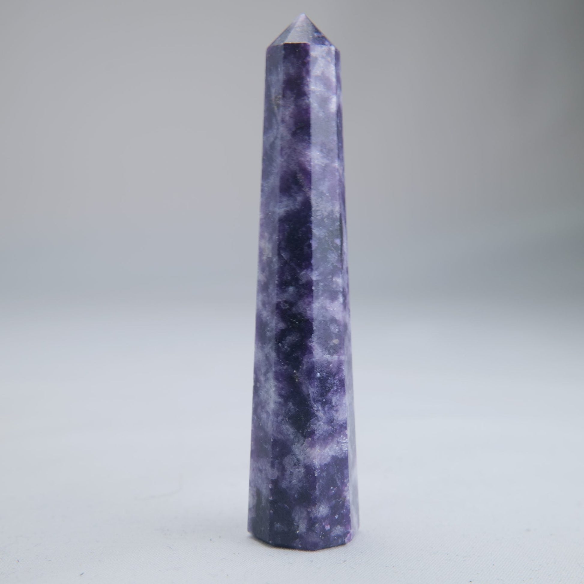Lepidolite Obelisk 44g Crystal Tower - Luna Panther