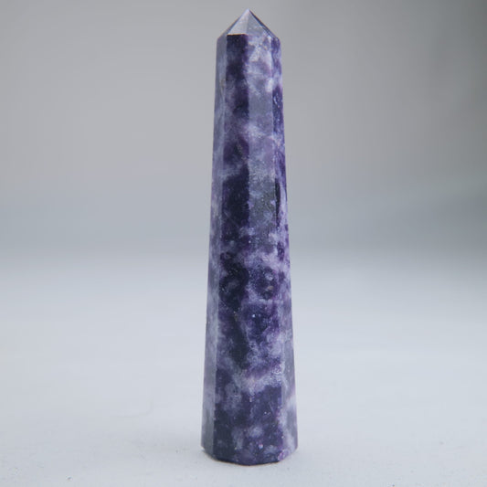 Lepidolite Obelisk 44g Crystal Tower - Luna Panther