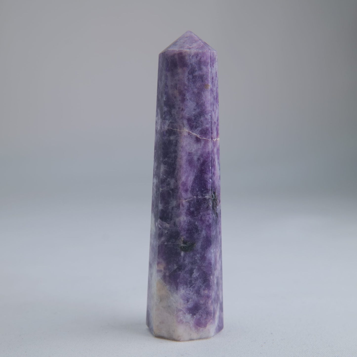Lepidolite Obelisk 86g Crystal Tower - Luna Panther