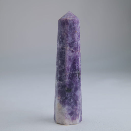 Lepidolite Obelisk 86g Crystal Tower - Luna Panther