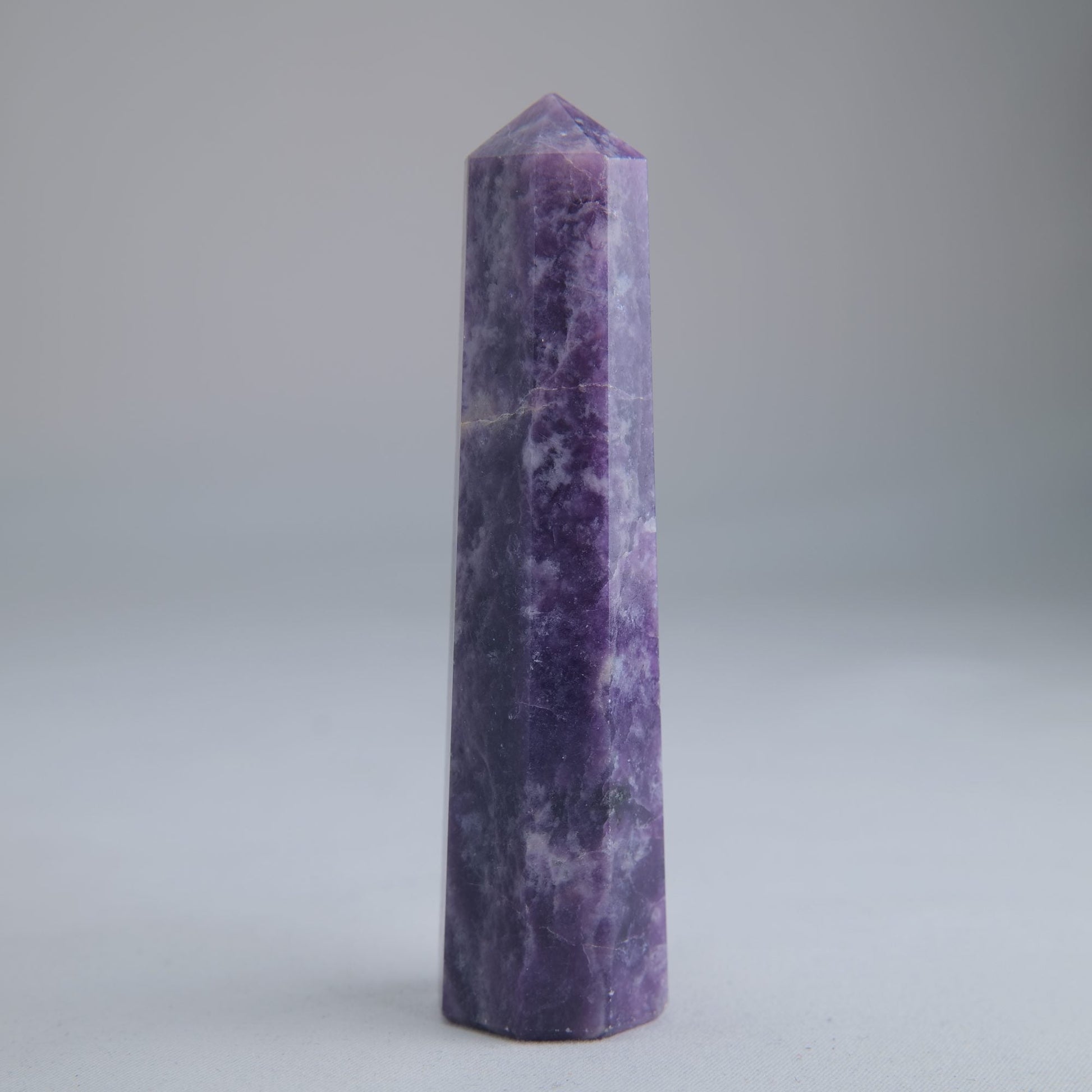 Lepidolite Obelisk 86g Crystal Tower - Luna Panther