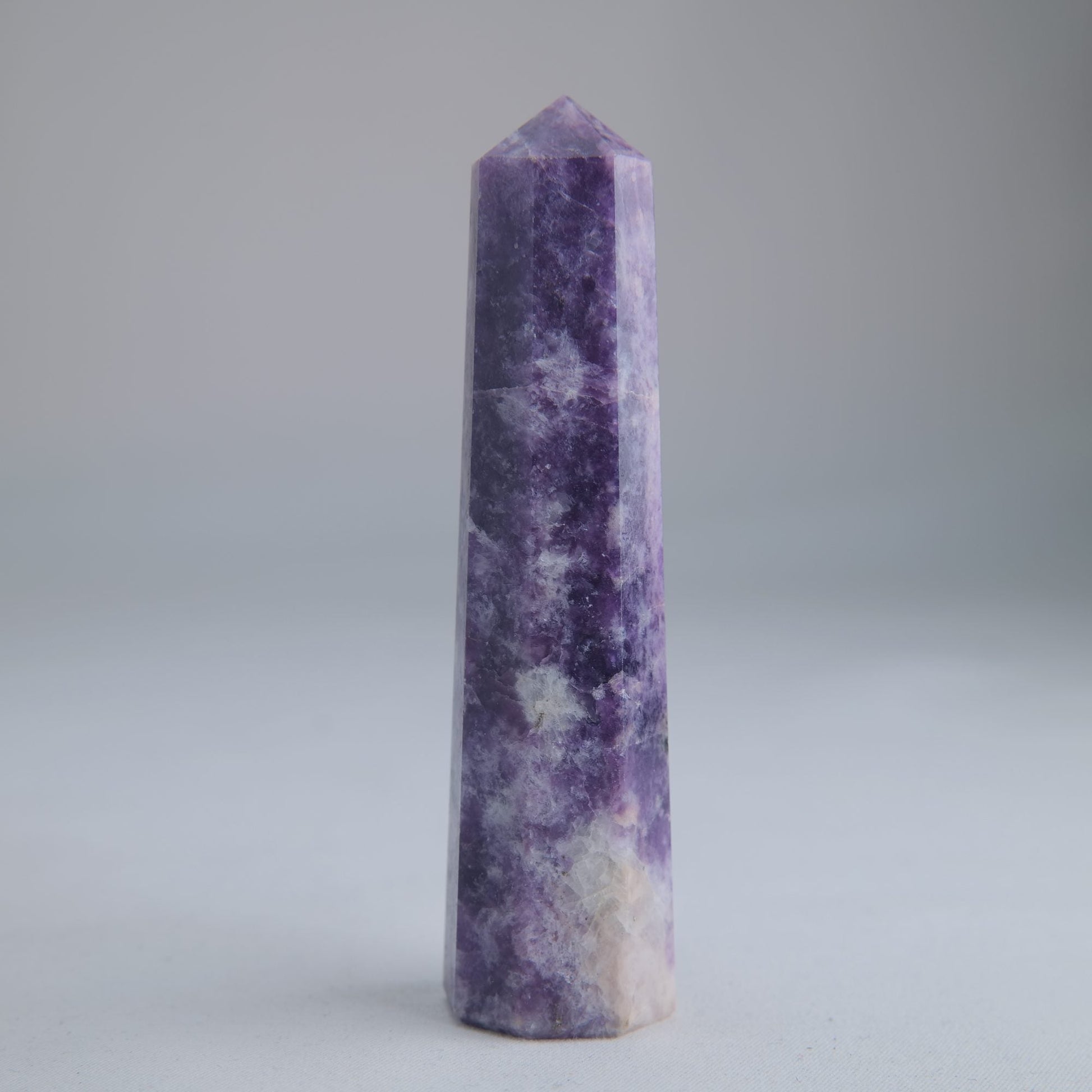 Lepidolite Obelisk 86g Crystal Tower - Luna Panther