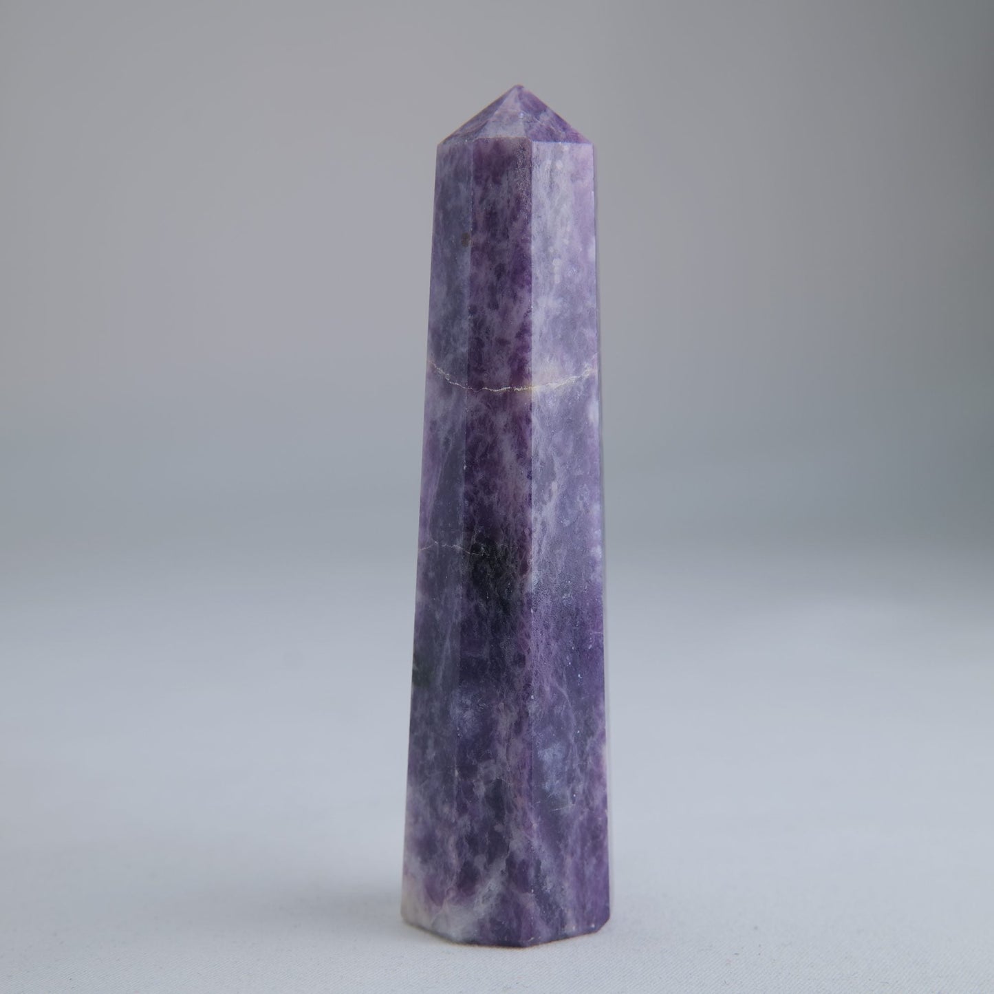Lepidolite Obelisk 86g Crystal Tower - Luna Panther
