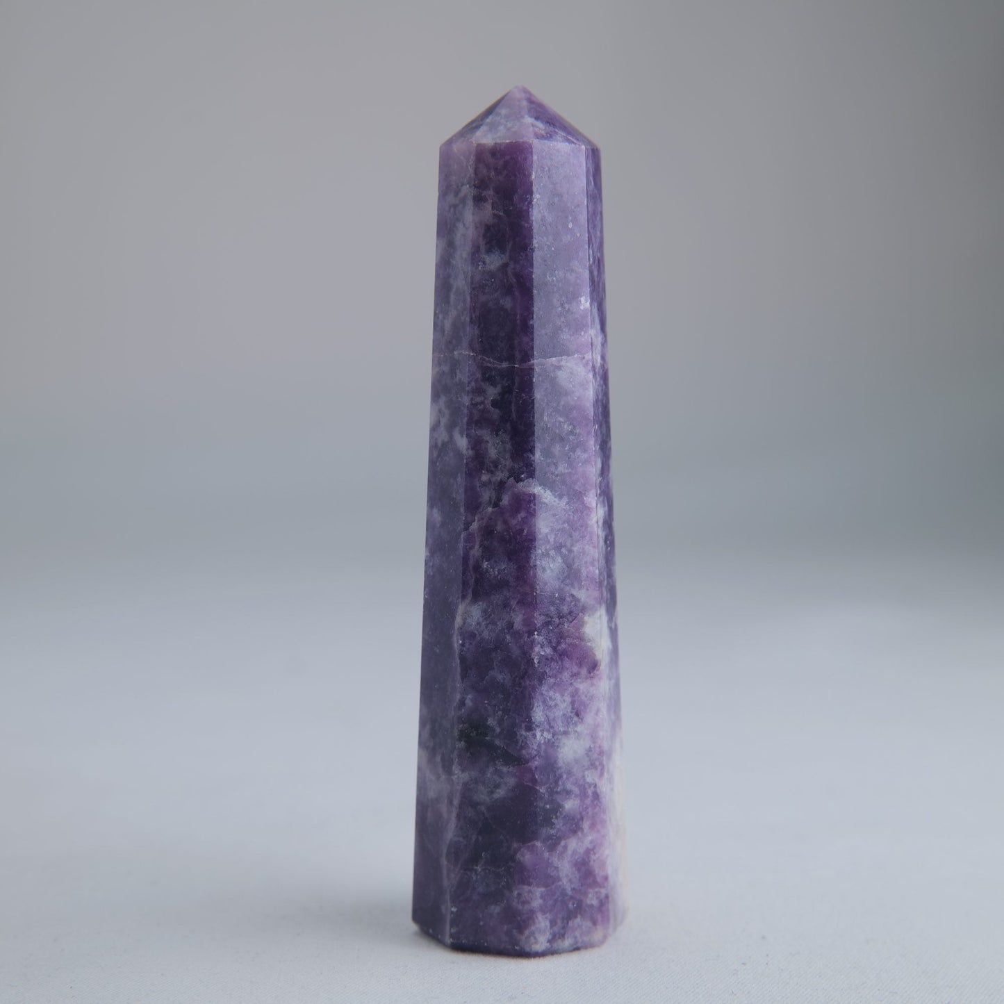 Lepidolite Obelisk 86g Crystal Tower - Luna Panther
