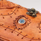 Light Brown Tan Book - Evil Eye Decor - 160 Deckle Edges Pages - 17x12.5cm - Luna Panther