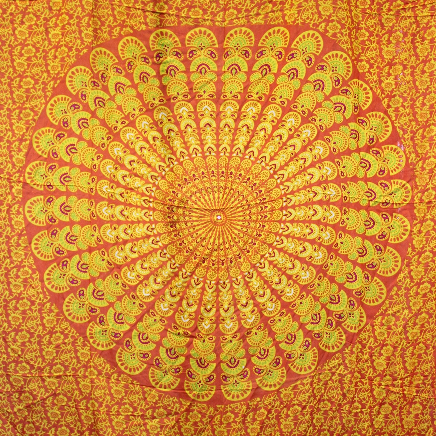 Lime Orange Mandala Sarongs - Luna Panther