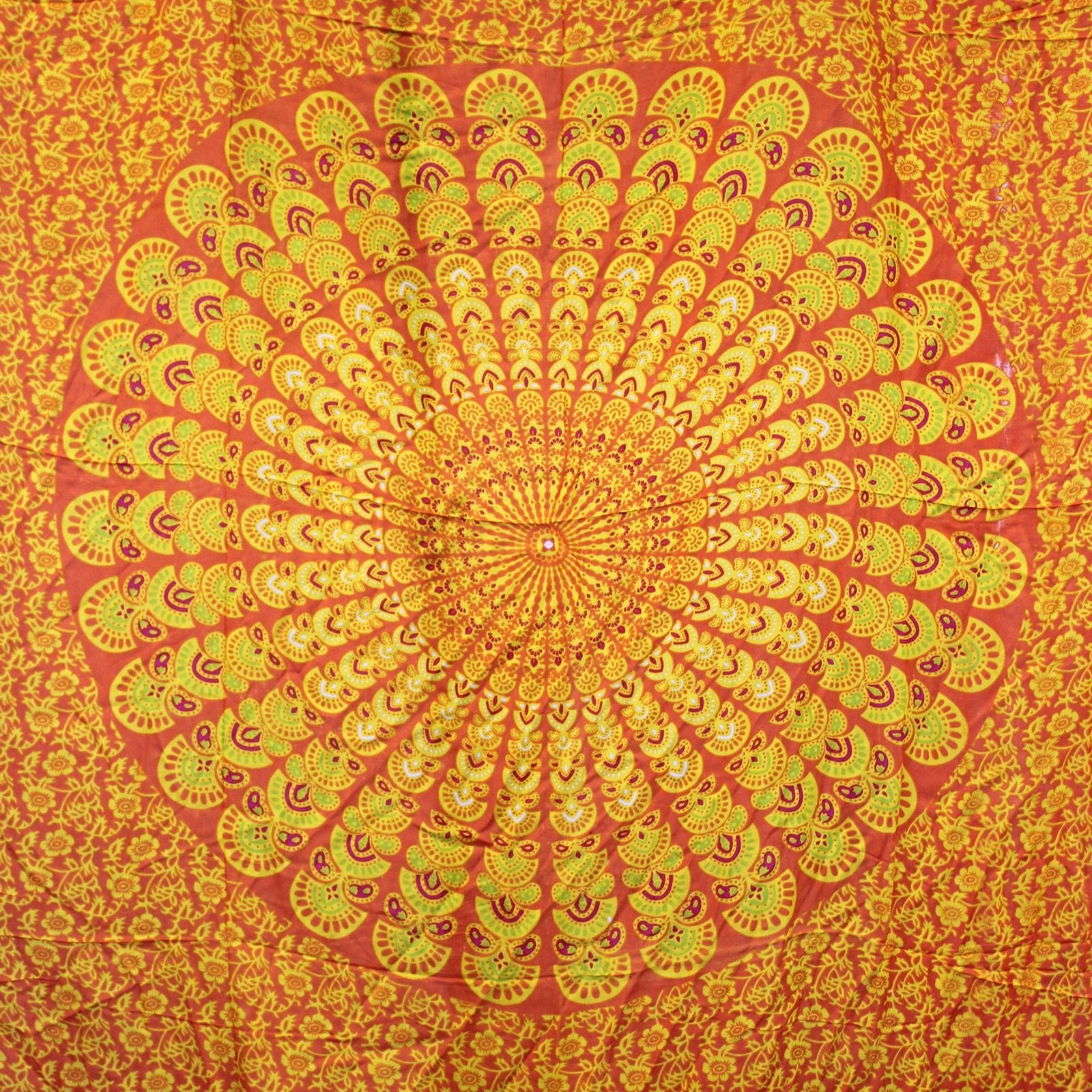 Lime Orange Mandala Sarongs - Luna Panther