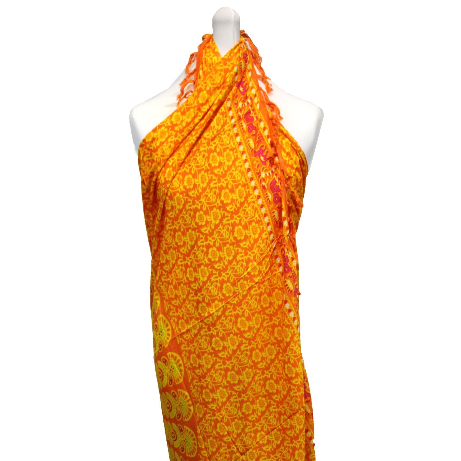 Lime Orange Mandala Sarongs - Luna Panther