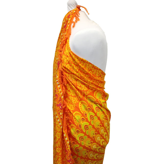 Lime Orange Mandala Sarongs - Luna Panther alternate view