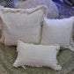 Linen Cushion Cover 30x50cm with fringe - Luna Panther