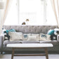 Linen Cushion Cover 45x45cm with fringe - Luna Panther